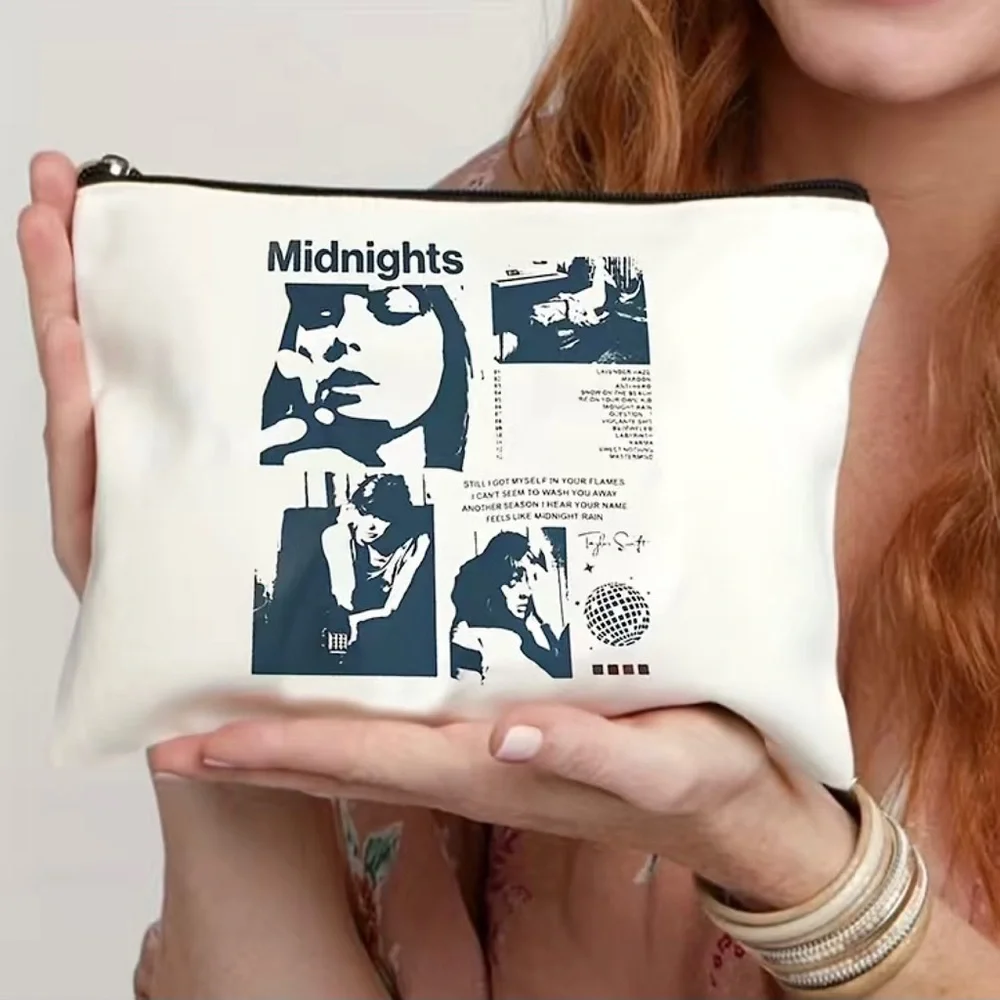 Taylor Swift Makeup Bag Zipper Pouch Midnights Album Mini Bag 8.5in x 6in NEW